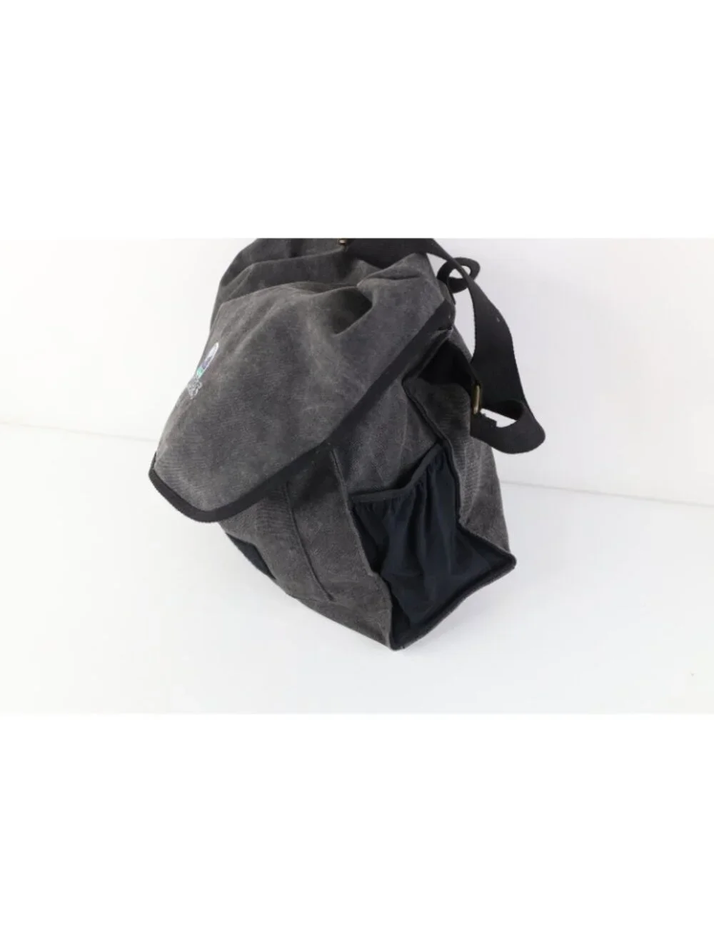 Vintage 90s Y2K Adventures by Disney Canvas Flap Messenger Bag Carry On Black